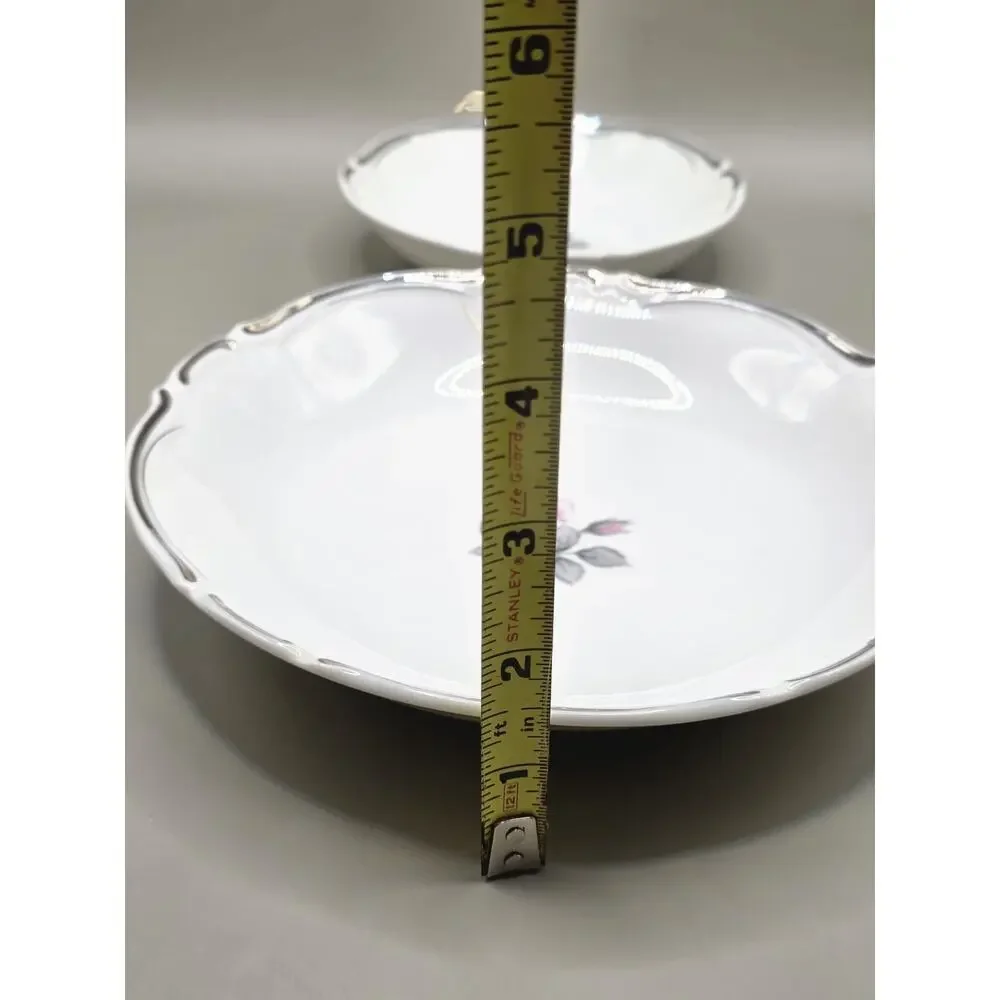 Vintage Grace China Elegante Serving Bowls Set 576 Seyei Japan Rose Platinum